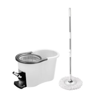 Mopa centrifuga compacta - 5 Litros - Escurridor de acero - Con dispenser de liquidos